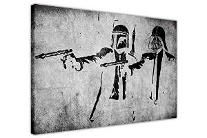 Banksy Star Wars Pulp Fiction Print Canvas