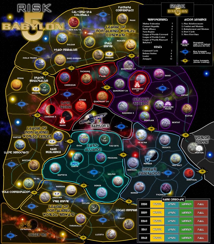 Map of Babylon 5 Galaxy