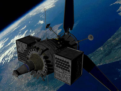 Global orbital defence satellite